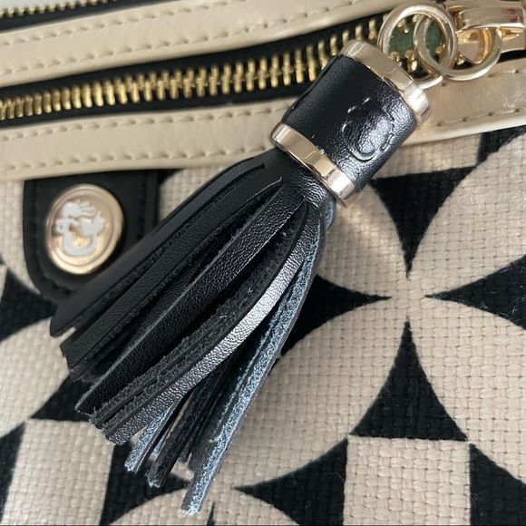 New Spartina Tassel Wristlet (Black and Off-White color) - Picture 5 of 12